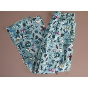 Medium Womans Villains Blue Flannel Lounge Pants NIP Disney Parks